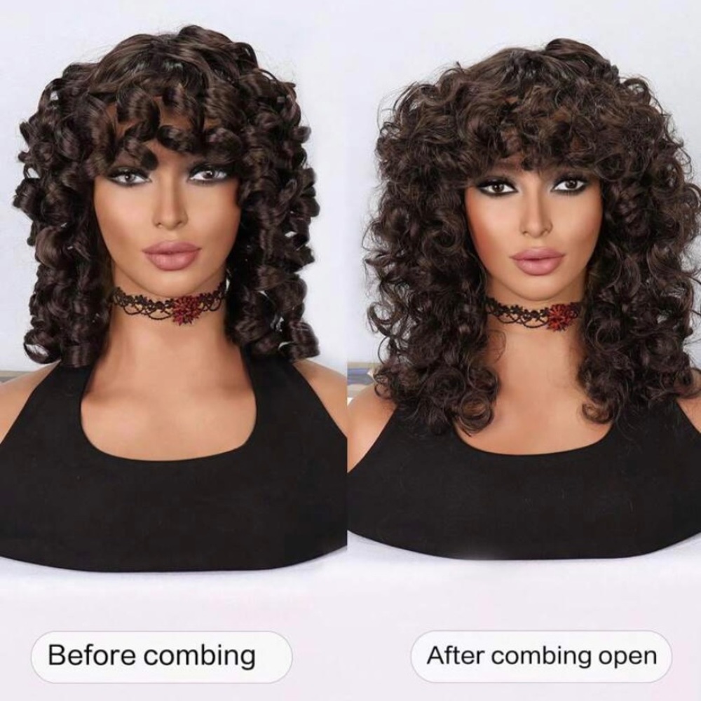 Synthetic Wig With Bangs